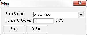 Print Dialog