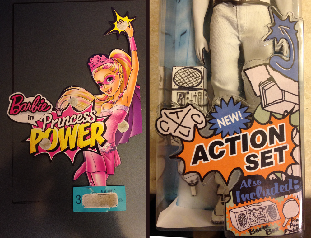 Barbie's shape filled with CCTV