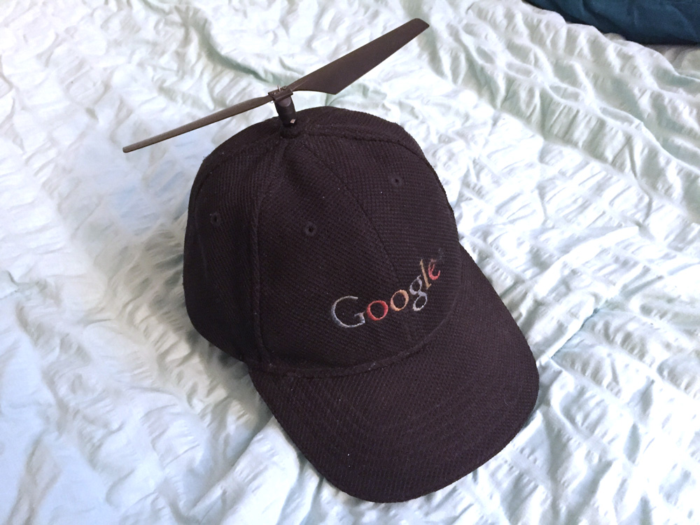 Custom Black Google Propeller hat
